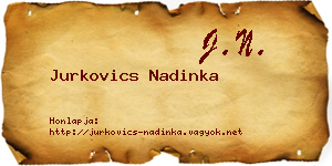 Jurkovics Nadinka névjegykártya